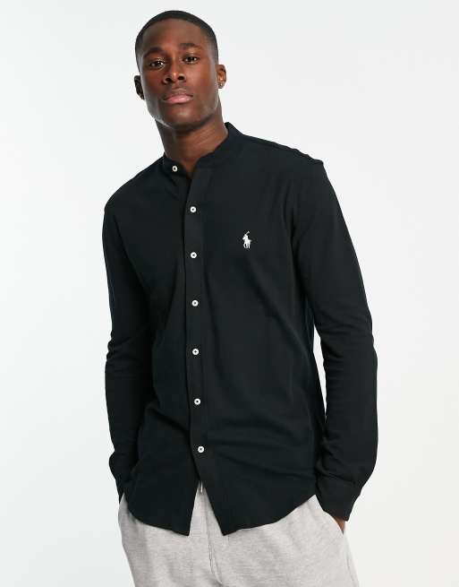 Ralph lauren grandad collar on sale shirt