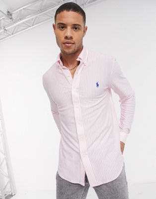 ralph lauren pink slim fit shirt
