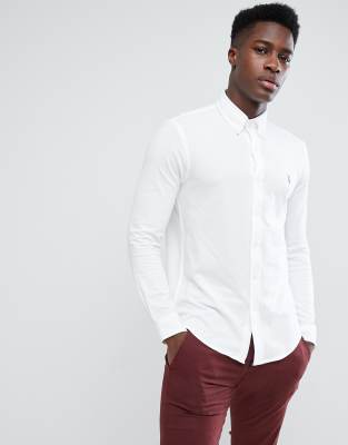 ralph lauren slim fit pique shirt