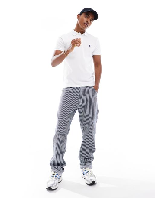Polo Ralph Lauren slim fit polo with logo in white, 3 of 4
