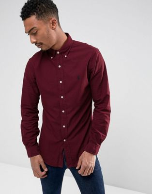maroon ralph lauren shirt