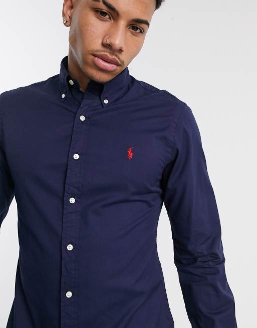 Mens navy ralph lauren sales shirt