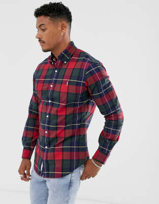 ralph lauren check shirt red