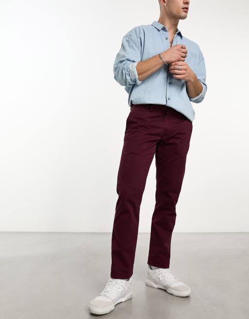 Burgundy chinos outlet outfit