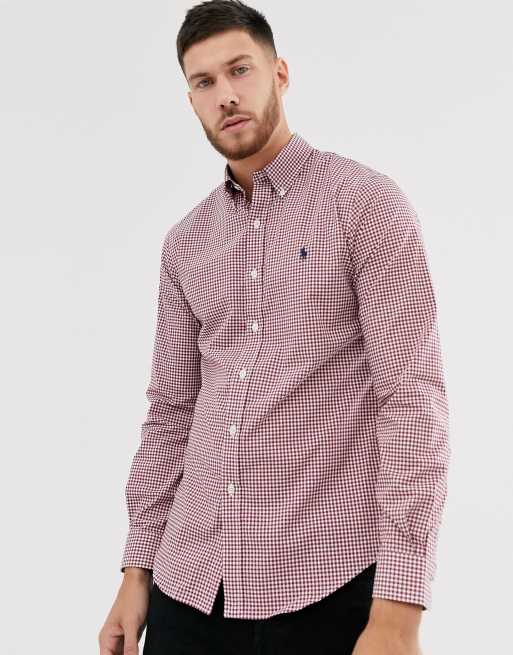 Ralph lauren red store gingham shirt