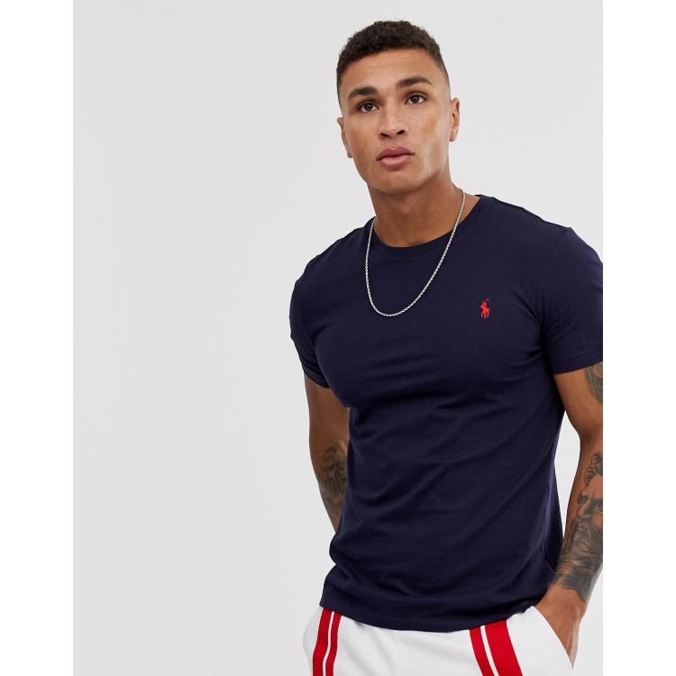 Ralph lauren slim fit cheap polo t shirt navy