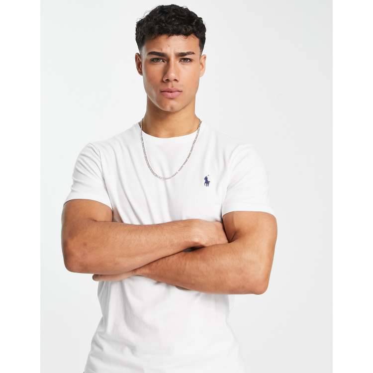 Polo Ralph Lauren slim fit t-shirt with crew neck in white