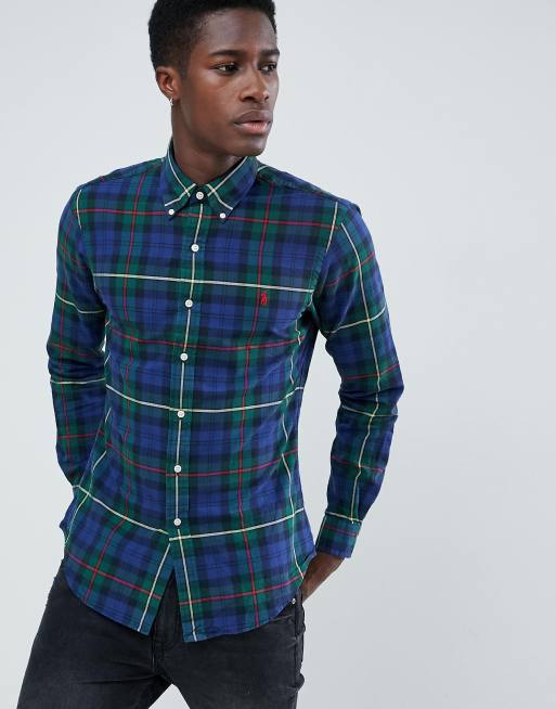 Polo Ralph Lauren Mens Multicoloured Slim Fit Polo Player Checked Shirt