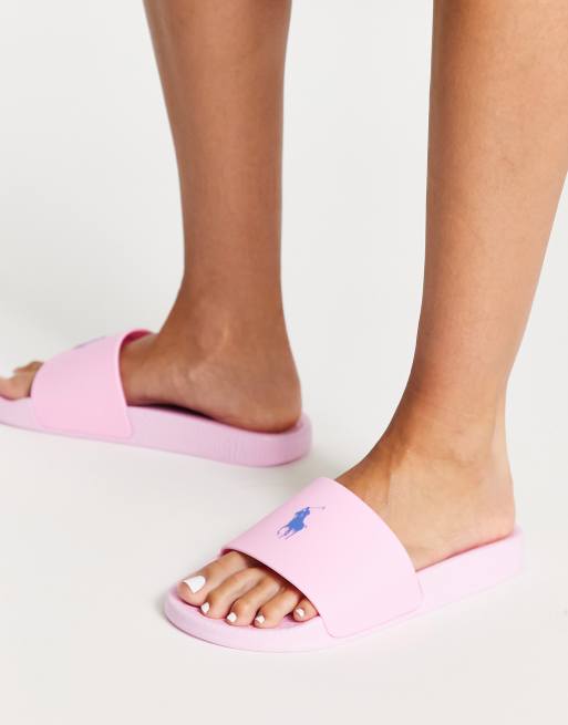 Polo Ralph Lauren - Slippers met logo in roze