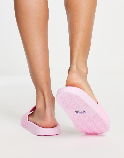 Polo Ralph Lauren - Slippers met logo in roze, 2 van 4