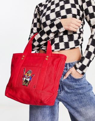 Polo Ralph Lauren small tote bag in red
