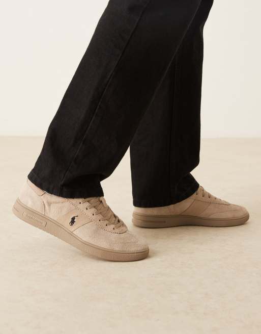 Polo Ralph Lauren – Sneaker aus Wildleder in Steinbeige, 3 von 5