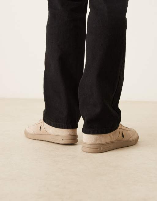 Polo Ralph Lauren – Sneaker aus Wildleder in Steinbeige, 4 von 5