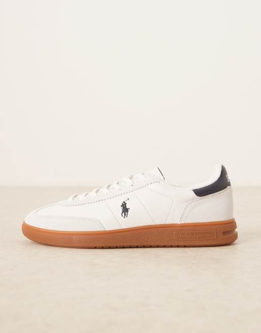 Polo Ralph Lauren – Sneaker aus Wildleder in Weiß mit Gummisohle, 2 von 5