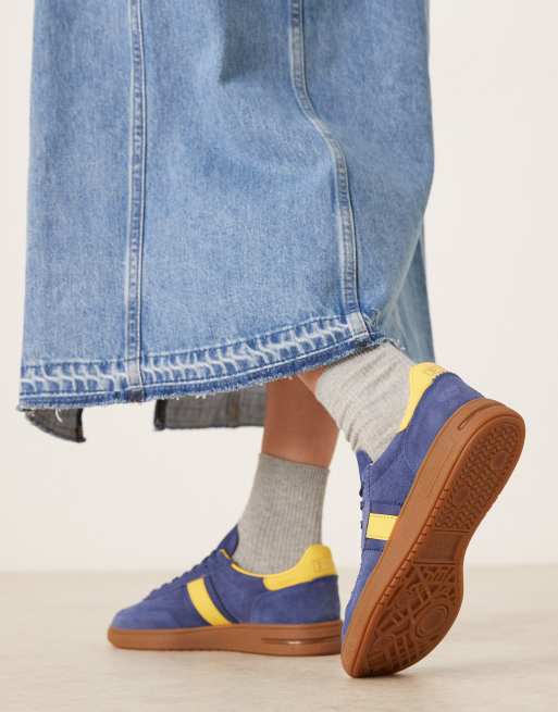 Polo Ralph Lauren – Sneaker in Marineblau und Gelb, 4 von 5