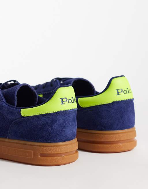 Polo Ralph Lauren – Sneaker in Marineblau und Gelb, 2 von 5