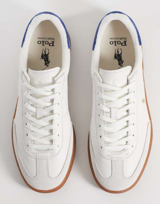 Polo Ralph Lauren – Sneaker in Weiß/Marineblau mit niedrigem Schaft, 4 von 5