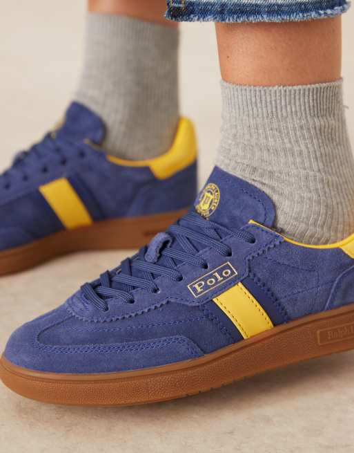 Polo Ralph Lauren - Sneakers blu navy e gialle, 3 di 5