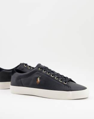 Polo Ralph Lauren Men's Perforated Leather Longwood Sneaker Men's Shoes In White