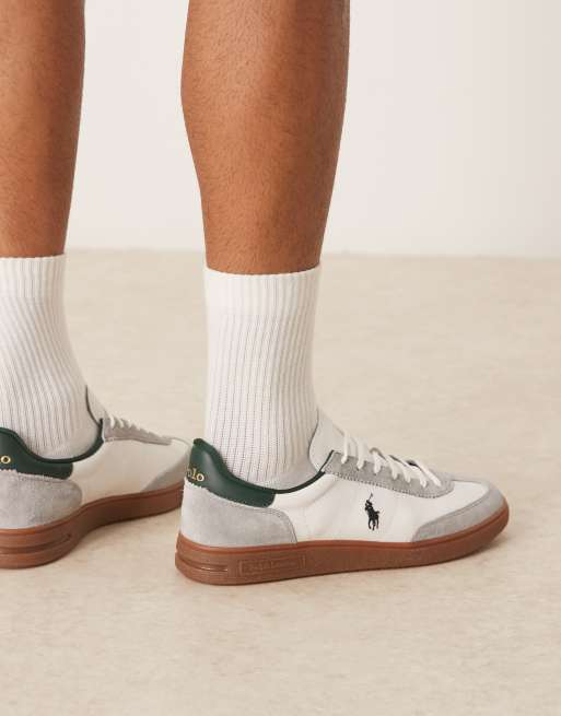 Polo Ralph Lauren - Sneakers in grijs, groen en wit, 4 van 5