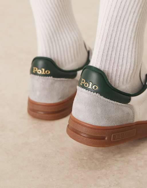 Polo Ralph Lauren - Sneakers in grijs, groen en wit, 5 van 5
