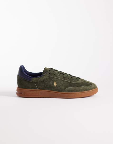 Polo Ralph Lauren - Sneakers in kaki en marineblauw - view 1