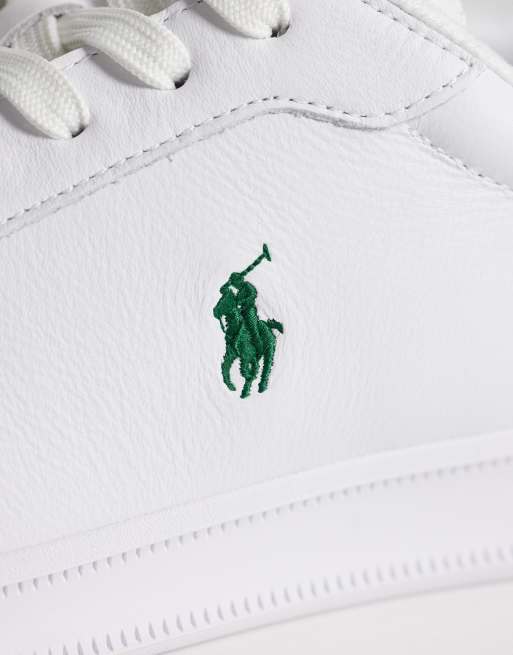Polo Ralph Lauren sneakers in white and dark green, 3 of 5