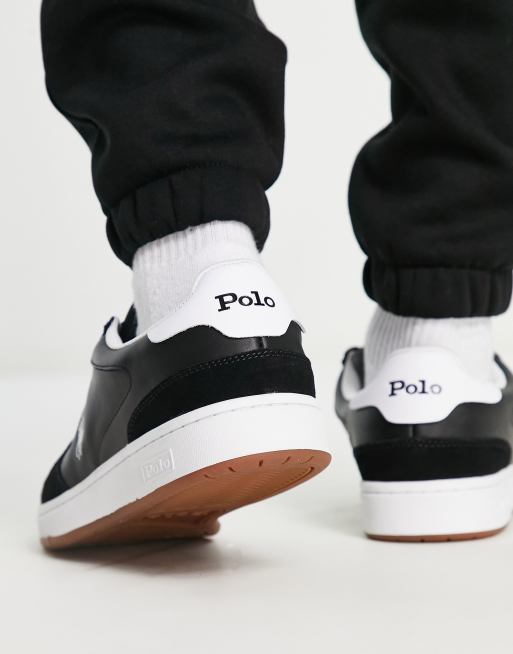 Polo Ralph Lauren - Sneakers nere con logo con pony, 2 di 4