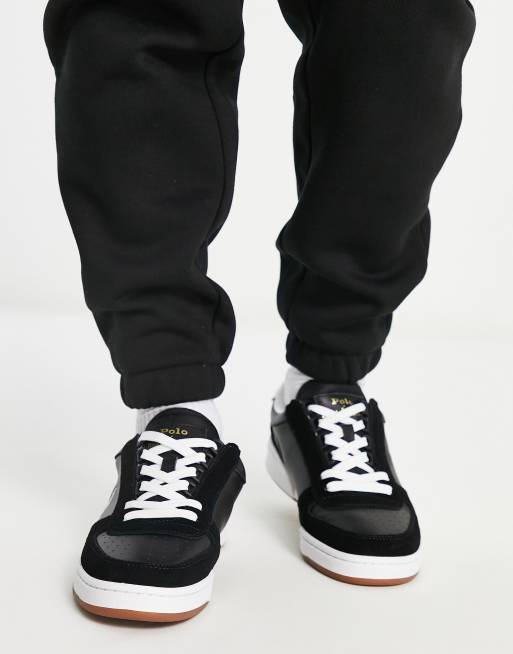 Polo Ralph Lauren - Sneakers nere con logo con pony, 4 di 4
