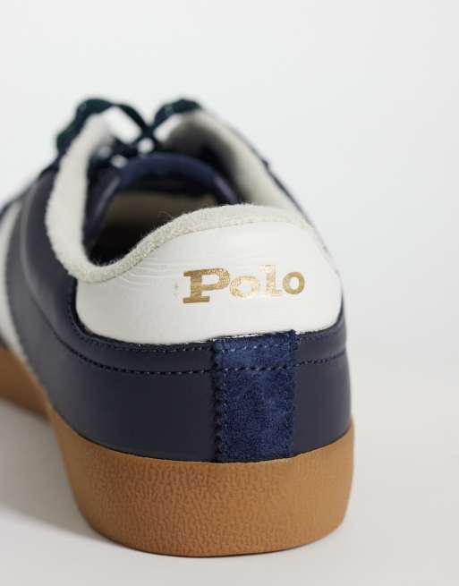 Polo Ralph Lauren sneakers vulcanizzate in camoscio blu navy, 2 di 5