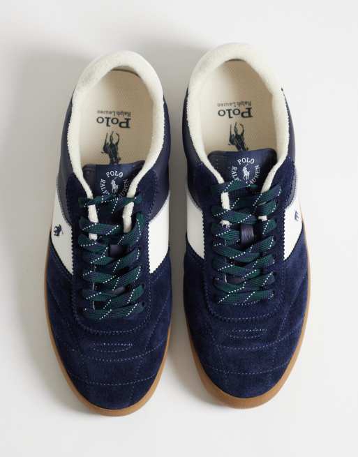 Polo Ralph Lauren sneakers vulcanizzate in camoscio blu navy, 3 di 5