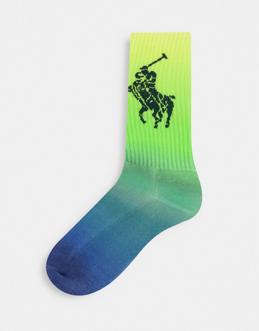 Polo Ralph Lauren socks in tie dye with pony logo-Blues