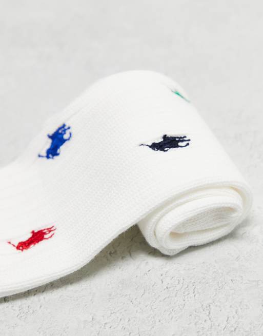 Polo Ralph Lauren socks with all over pony logo in off white