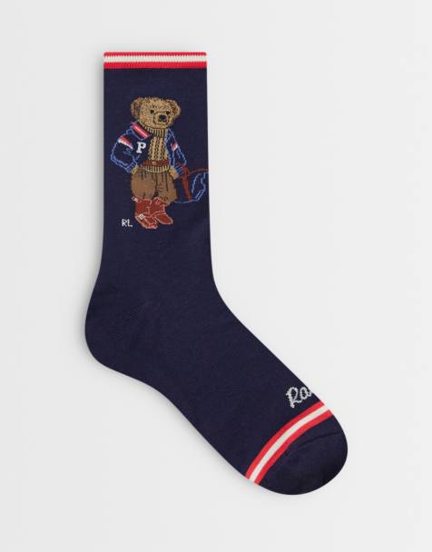 Polo Ralph Lauren sok met berenlogo in navy - view 1
