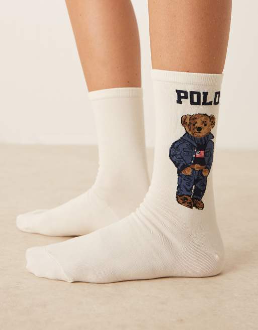 Polo Ralph Lauren - Sokken met beer in crème, 3 van 3