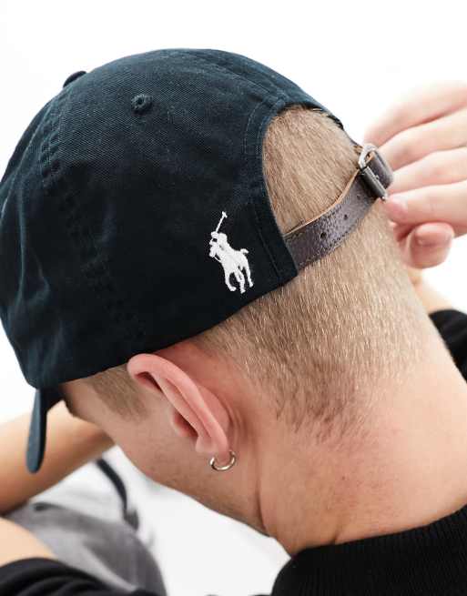 Polo Ralph Lauren - Sort baseball-kasket med tekstlogo i twill, 3 af 4