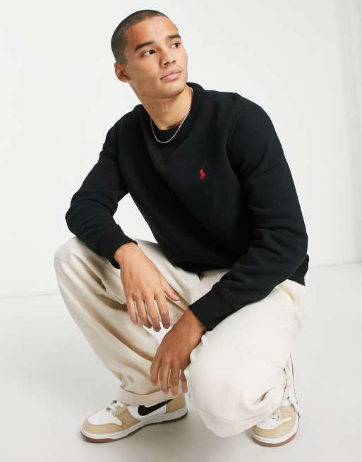 Polo Ralph Lauren - Sort fleece-sweatshirt med ikonlogo, 4 af 4