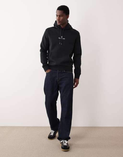 Polo Ralph Lauren - Sort hættetrøje med centralt spillerlogo i dobbeltstrik, 2 af 5