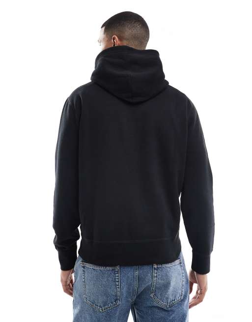 Polo Ralph Lauren - Sort hættetrøje med logoikon i fleece, 4 af 5
