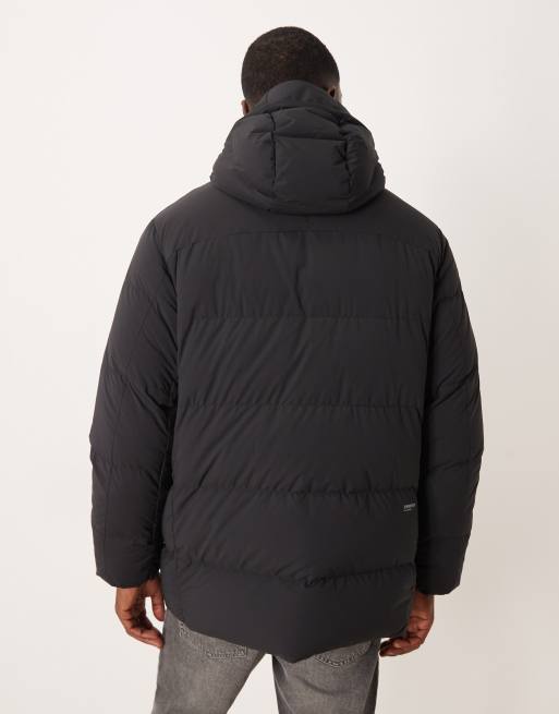 Polo Ralph Lauren - Sort lang dynejakke med hætte, isolering og logoikon, 4 af 5