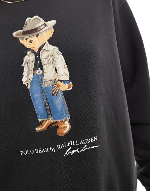 Polo Ralph Lauren - Sort sweatshirt med bjørnelogo, 3 af 4