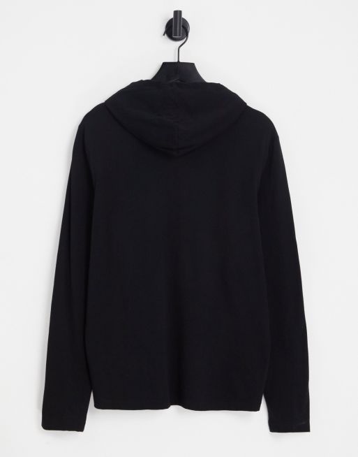Polo Ralph Lauren - Sort top med lange ærmer og hætte samt ikonlogo, 2 af 4