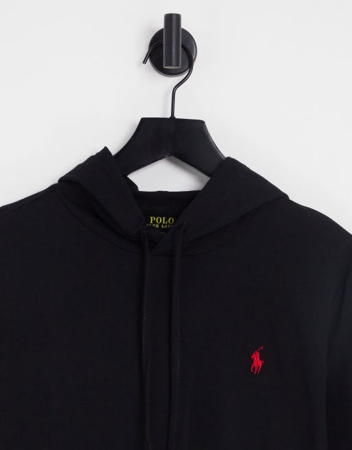 Polo Ralph Lauren - Sort top med lange ærmer og hætte samt ikonlogo, 3 af 4