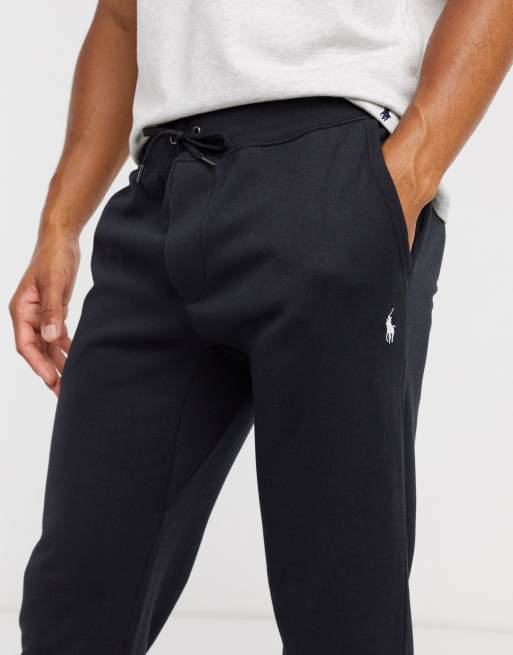 Polo Ralph Lauren - sorte dobbeltstrikkede tech-joggingbukser, 3 af 4
