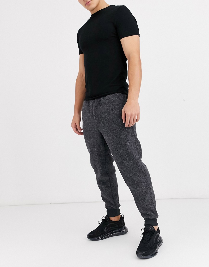 Polo Ralph Lauren - Sorte fleece-joggingbukser med manchetter og player-logo