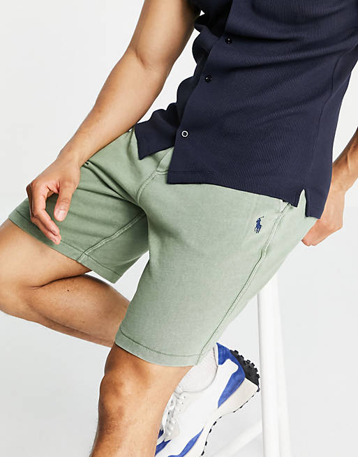 Polo Ralph Lauren spa terry player logo sweat shorts in cargo green