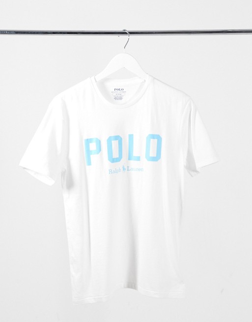 Polo Ralph Lauren spcript logo t-shirt in white