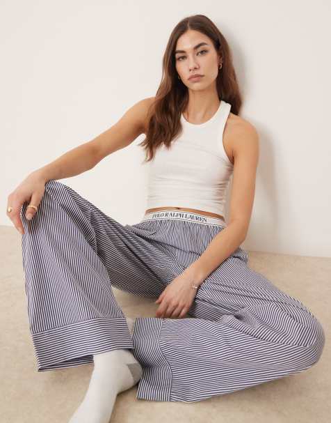 Polo Ralph Lauren Sperate pyjama pant with logo elastic in beacon blue - view 1