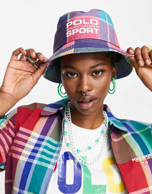 Polo Ralph Lauren Sport - Bob à carreaux avec logo - Multicolore