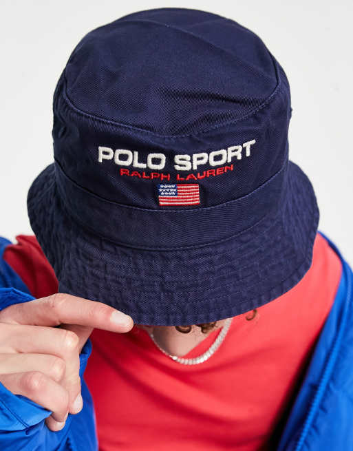 Polo Ralph Lauren sport bucket hat in navy with logo